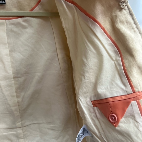 J. Crew Cropped Woven Linen Lady Jacket in Buff Clay - Picture 7 of 11